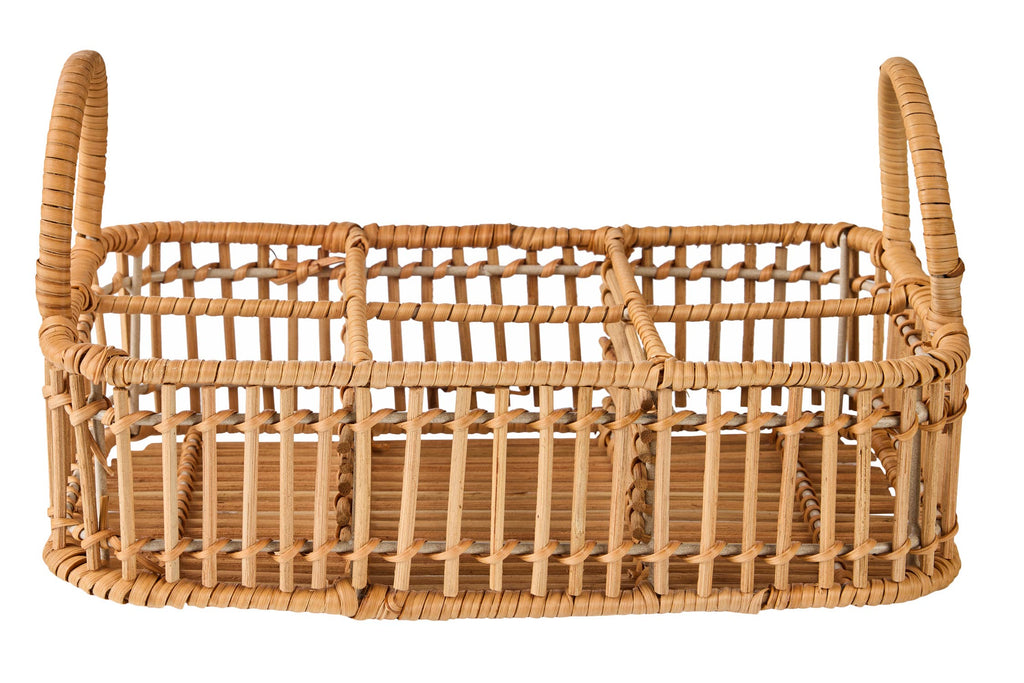 PANIER EN ROTIN PORTE-VERRES