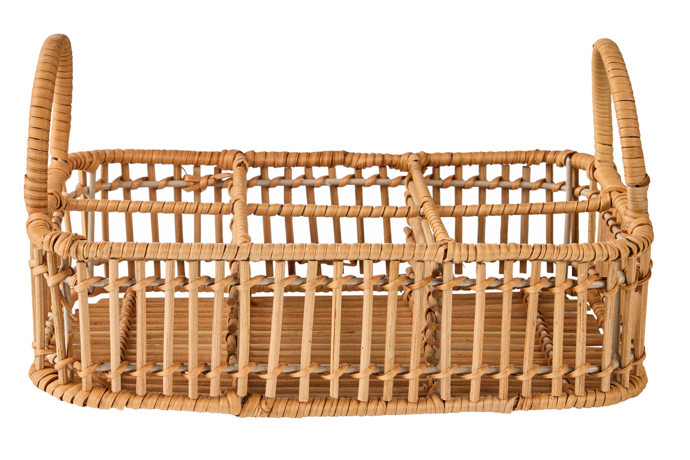 PANIER EN ROTIN PORTE-VERRES