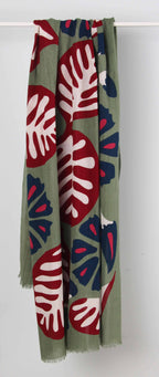 Foulard Coton Bio Equateur Kaki