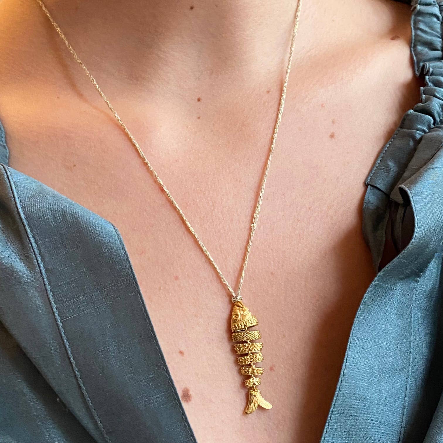 Collier grand poisson en mouvement- Bubble