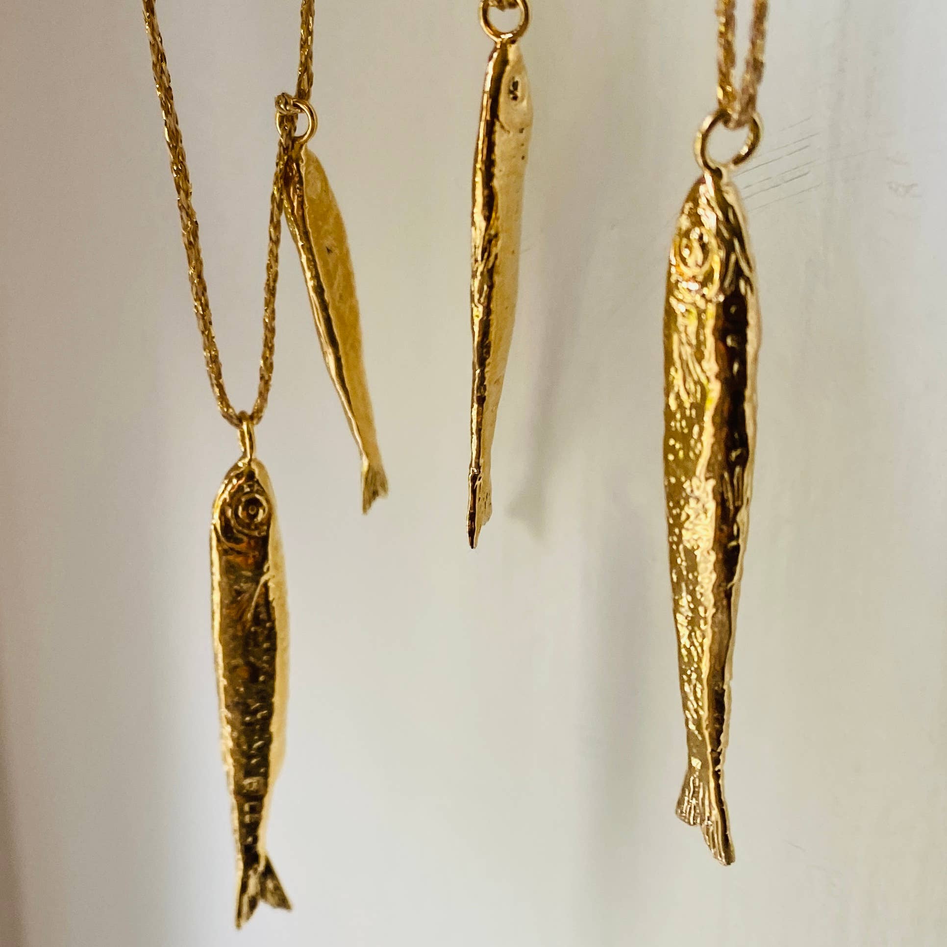 COLLIER ABLETTE DUO , 2 poissons plaqué or