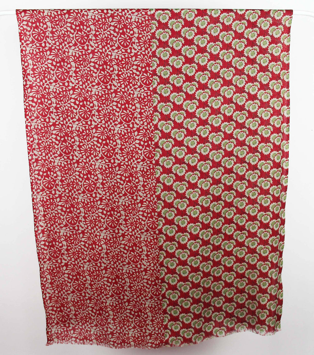 Echarpe en Laine Arles Rouge - Les Belles Vagabondes