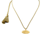 COLLIER INDIRA Médaille plaqué or mat ETHNIC CHIC