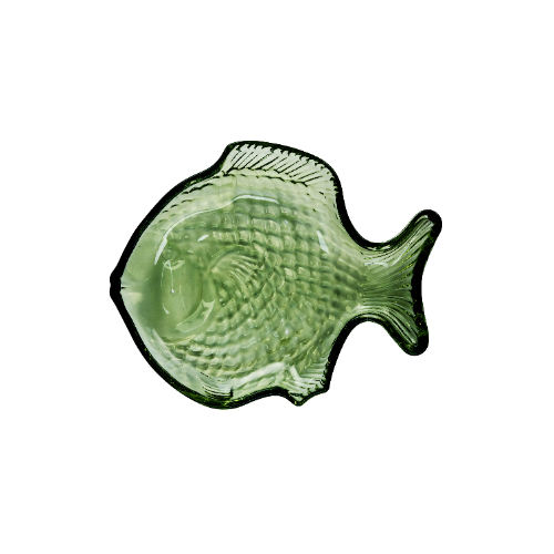 Assiette en verre forme poisson Madam Stoltz