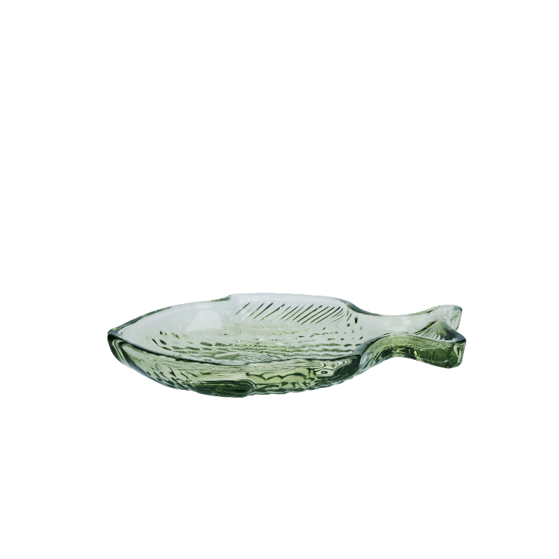 Assiette en verre forme poisson Madam Stoltz