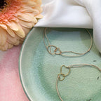 BRACELET AIMÉE, coeurs entrelacés plaqué or