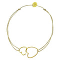 BRACELET AIMÉE, coeurs entrelacés plaqué or