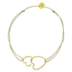 BRACELET AIMÉE, coeurs entrelacés plaqué or