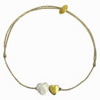 BRACELET MAUPITI, coeur nacre & plaqué or