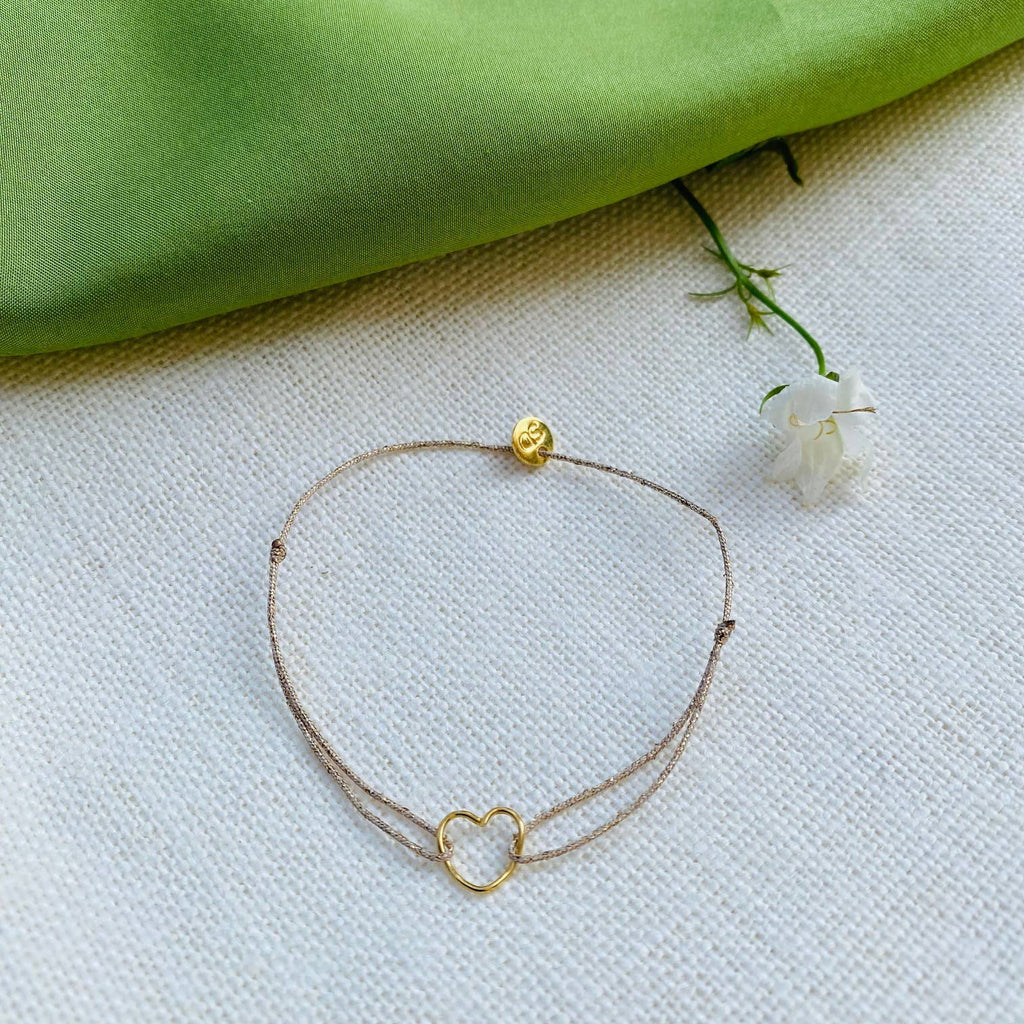 Bracelet coeur plaqué or - Pénélope