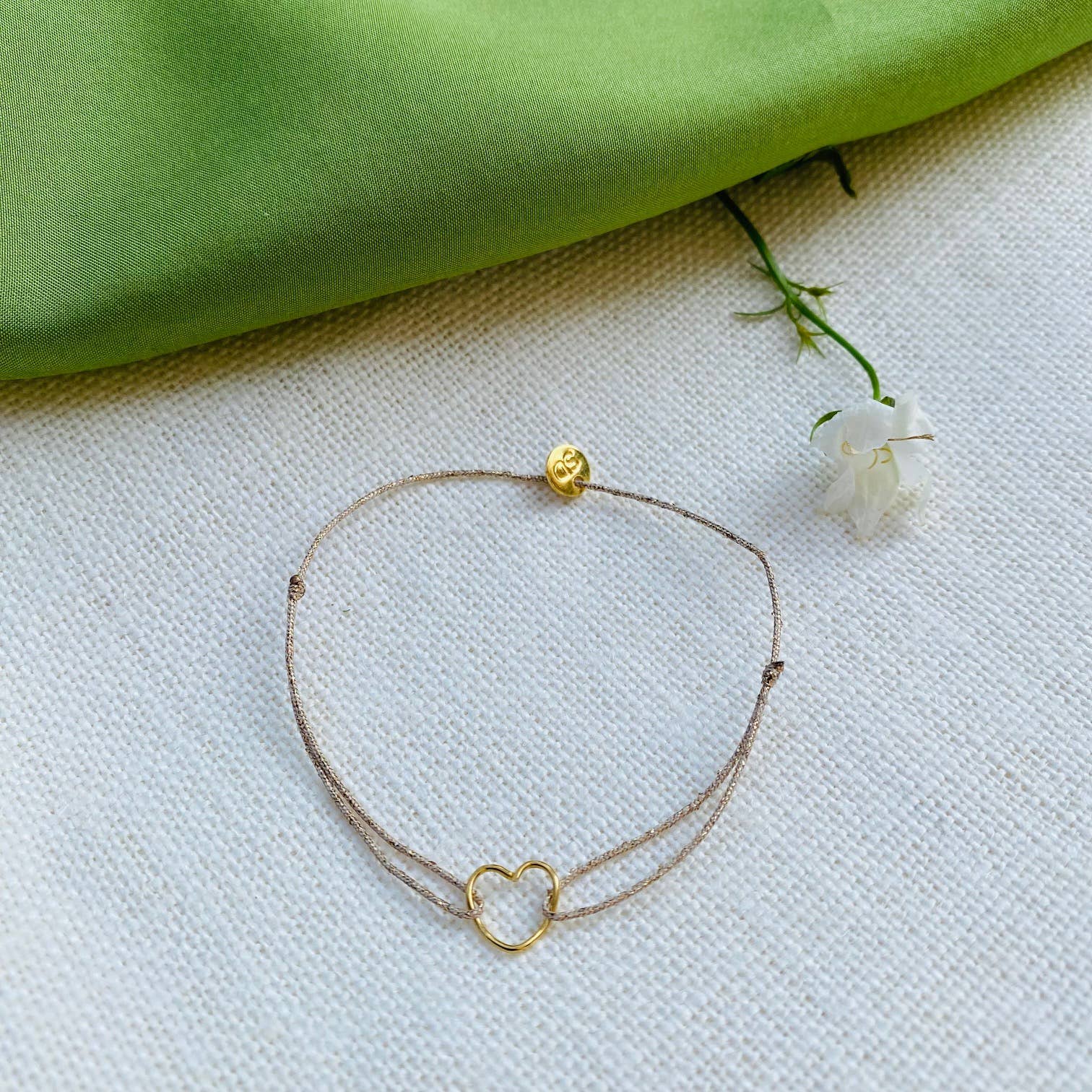 Bracelet coeur plaqué or - Pénélope