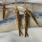 COLLIER ABLETTE DUO , 2 poissons plaqué or