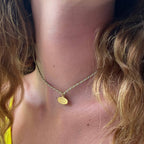COLLIER INDIRA Médaille plaqué or mat ETHNIC CHIC