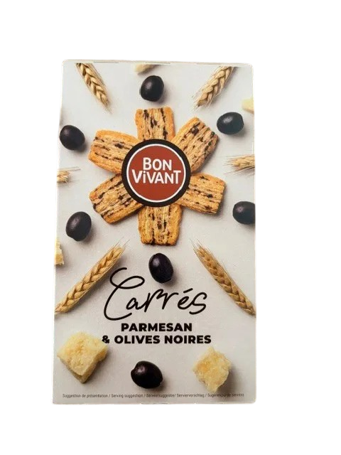 Carrés Parmesan & Olives noires 70 g
