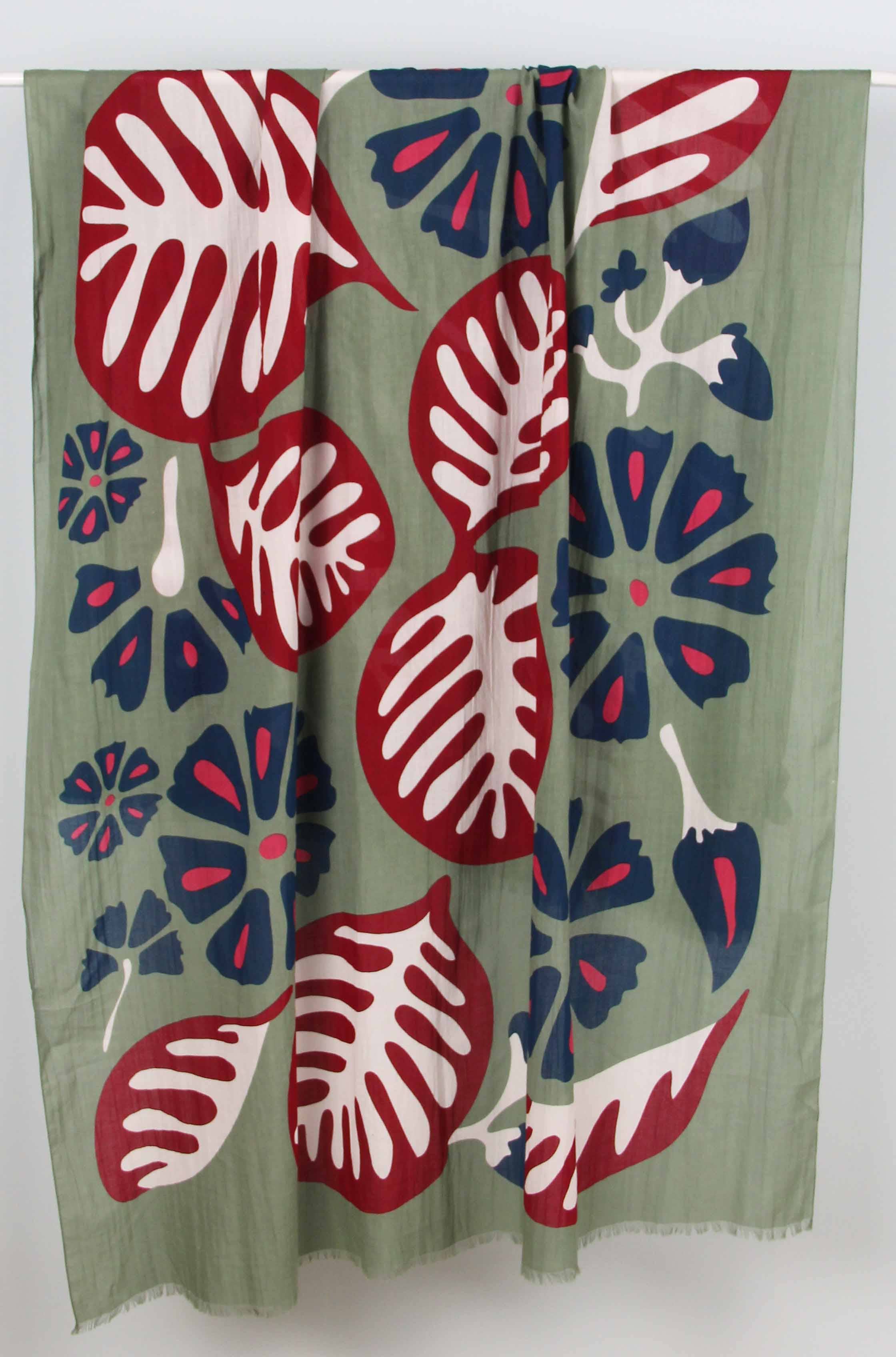 Foulard Coton Bio Equateur Kaki