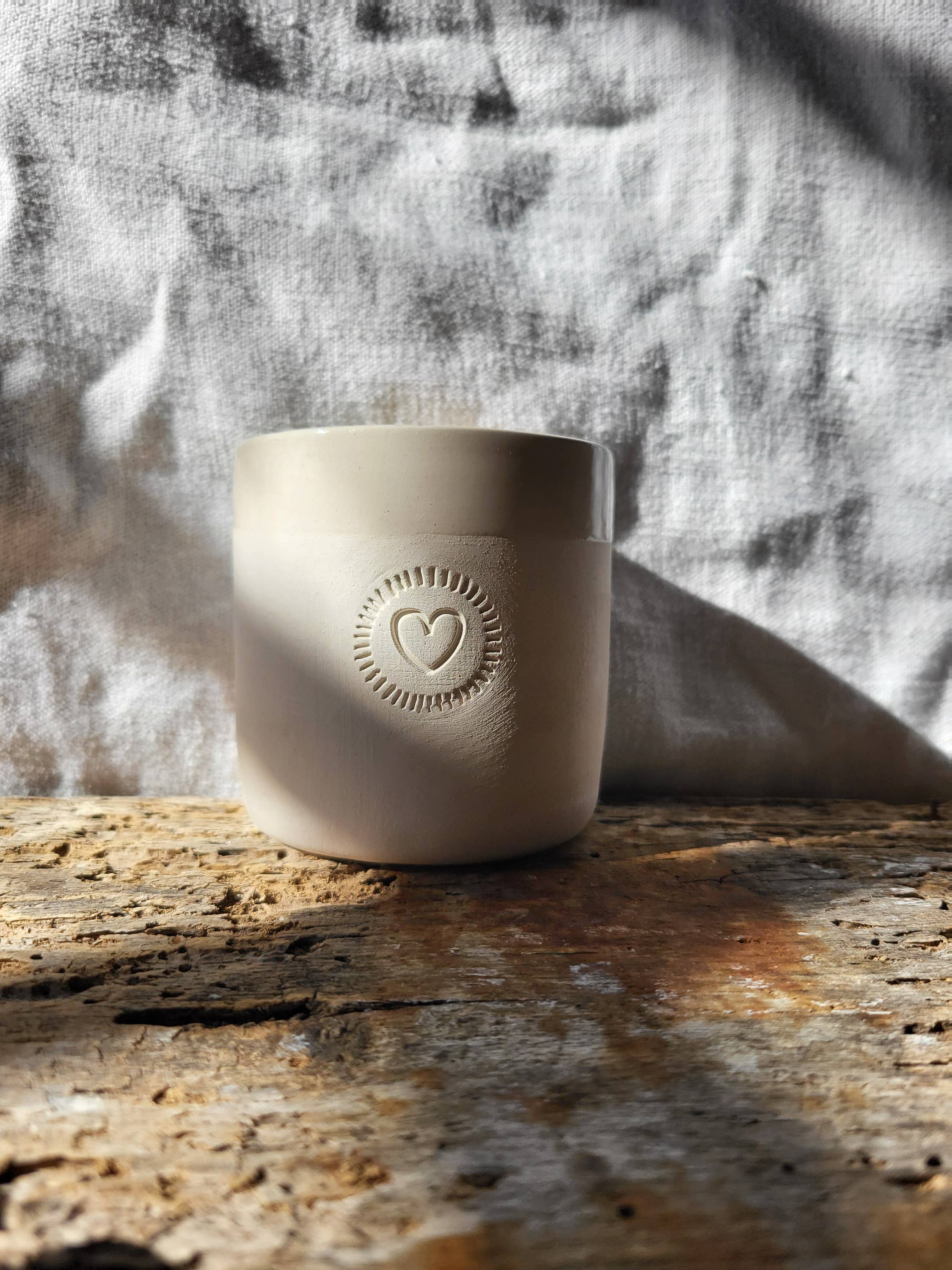 Gobelet et tasse Moka  A M O U R en céramique artisanale
