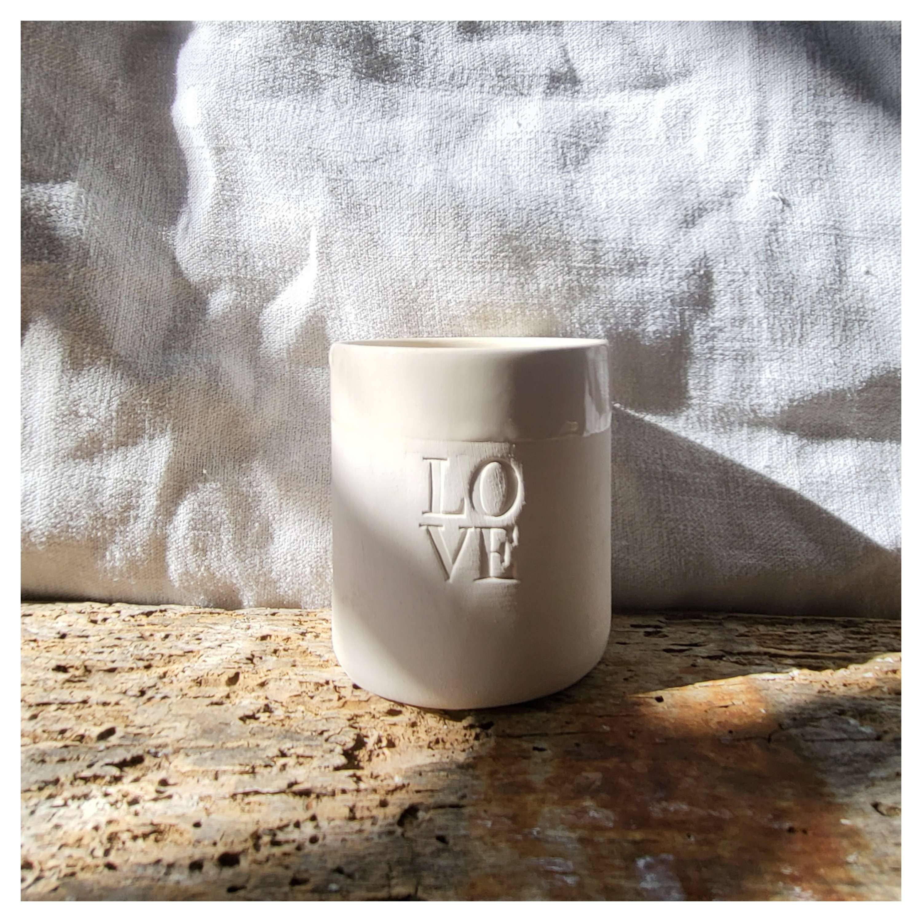 Gobelet et tasse Moka  L O V E céramique artisanale