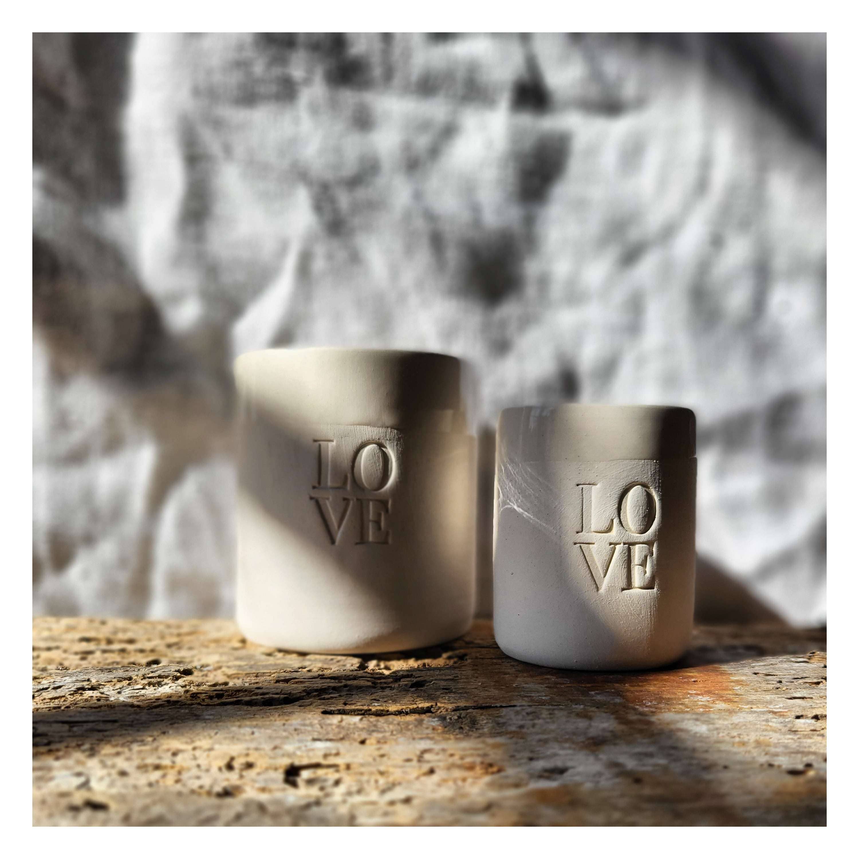 Gobelet et tasse Moka  L O V E céramique artisanale