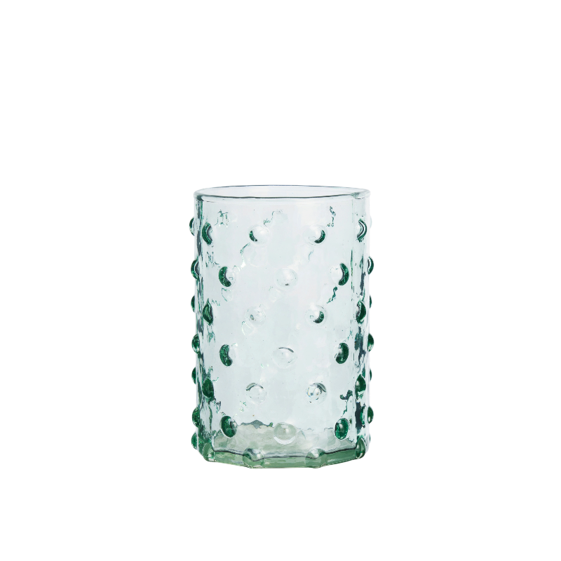 Gobelet en verre à pois relief Madam Stoltz