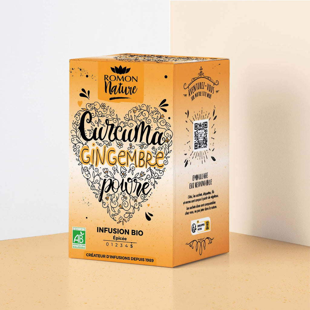 Infusion Curcuma Gingembre poivre BIO*