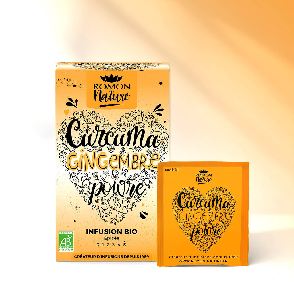 Infusion Curcuma Gingembre poivre BIO*