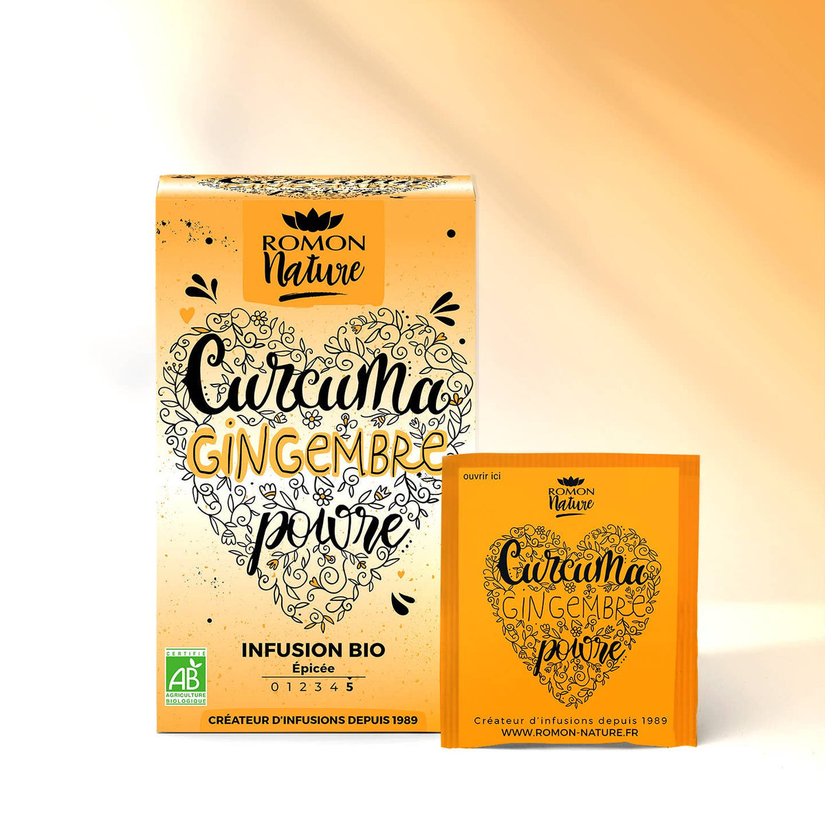 Infusion Curcuma Gingembre poivre BIO*