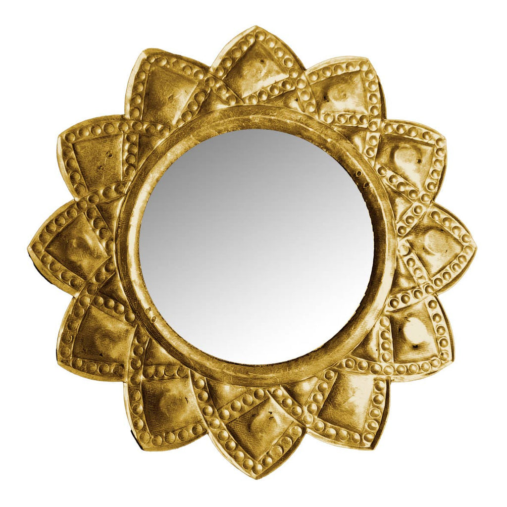 Miroir Ibiza laiton martelé