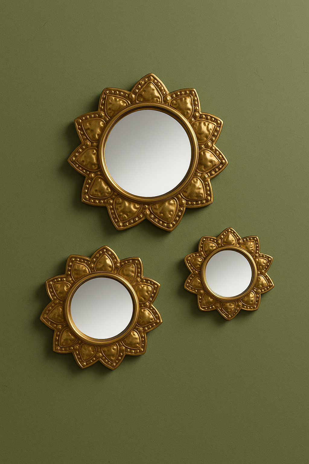 Miroir Ibiza laiton martelé