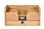 Organisateur de bureau en bois avec tiroir