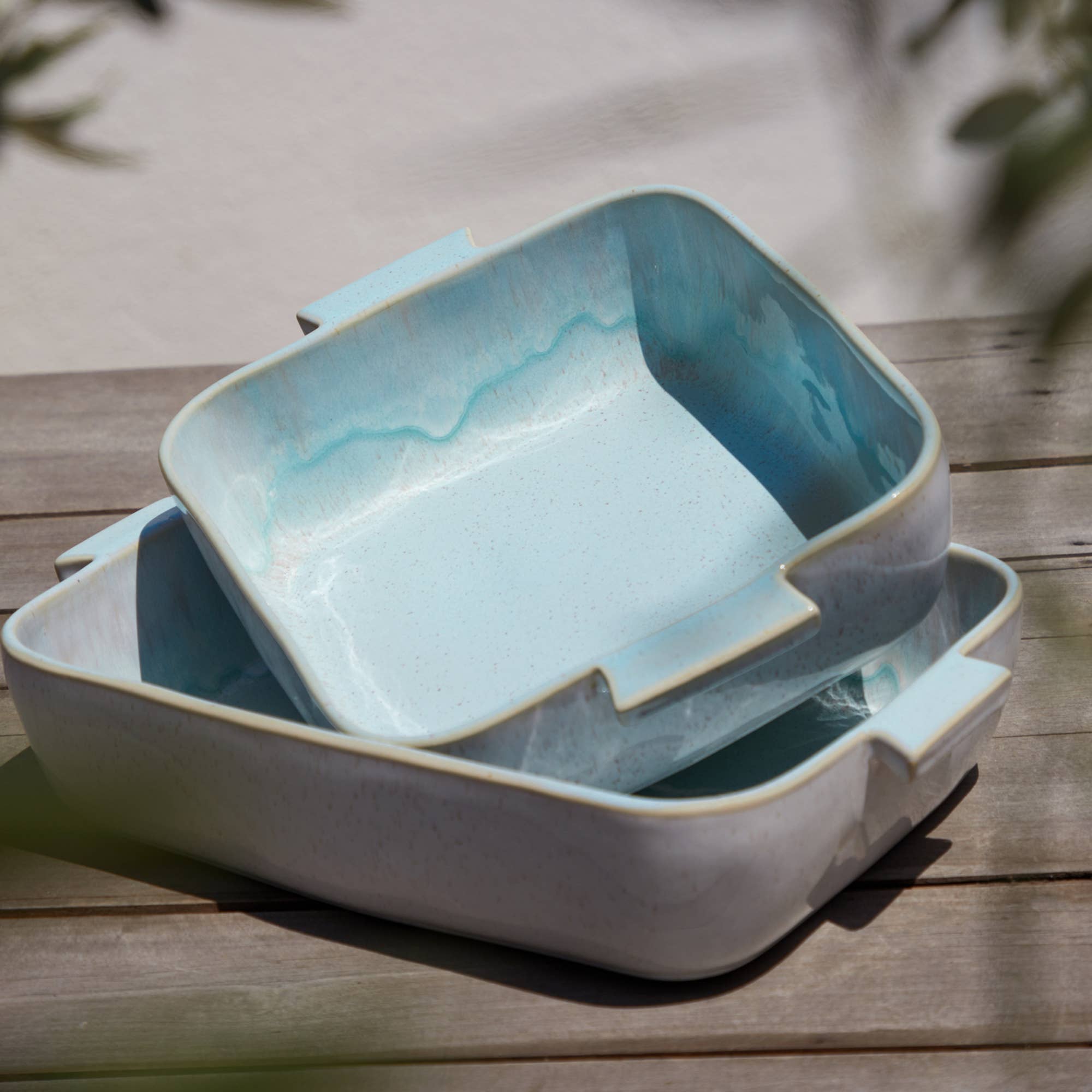 Plat à Four Carré 32 cm- Eivissa - Sea Blue