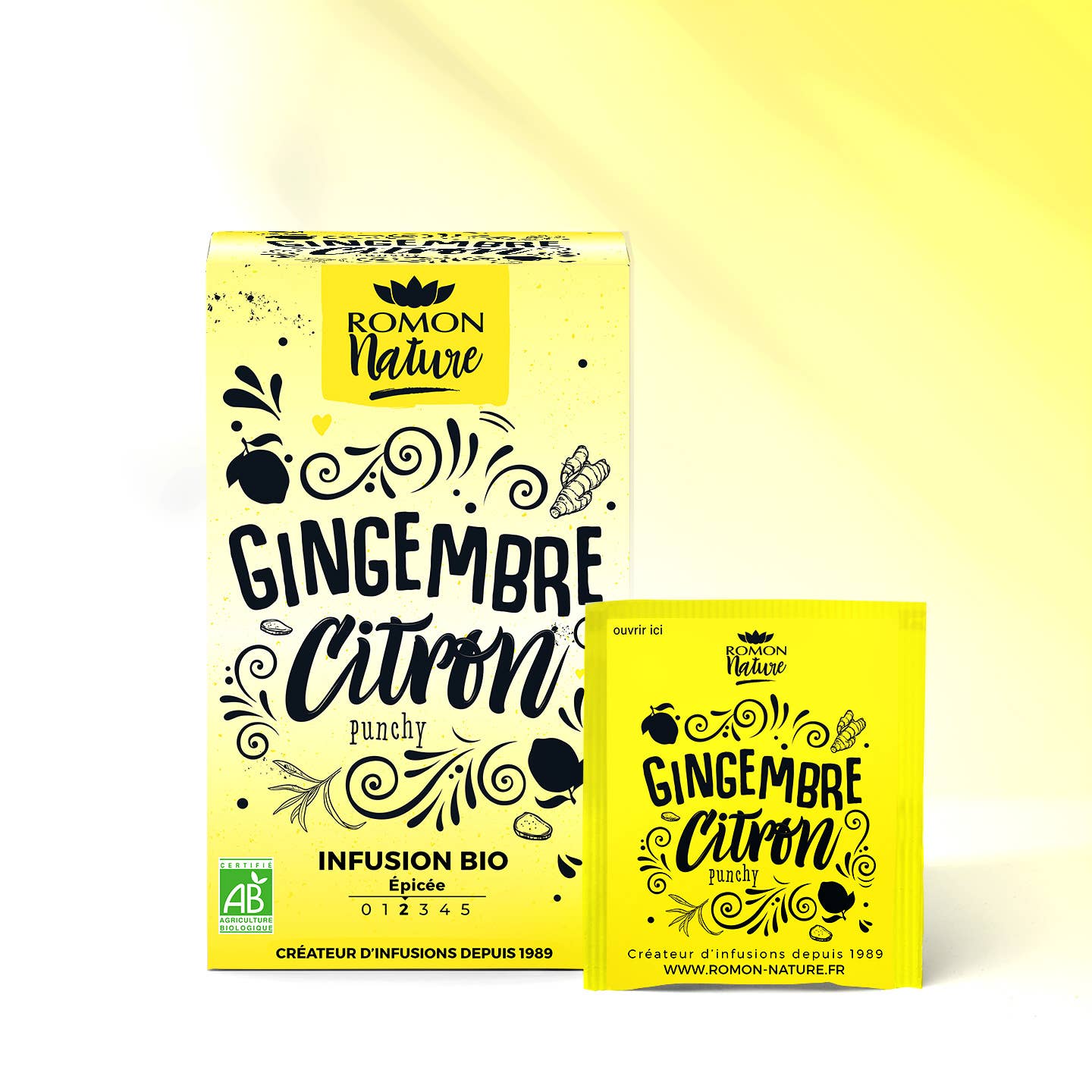 Infusion gingembre, citron Bio* 16 sachets