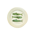 Assiette déjeuner  grès motif poissons Madam Stoltz