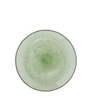 Assiette diner en verre bullé vert Madam Stoltz