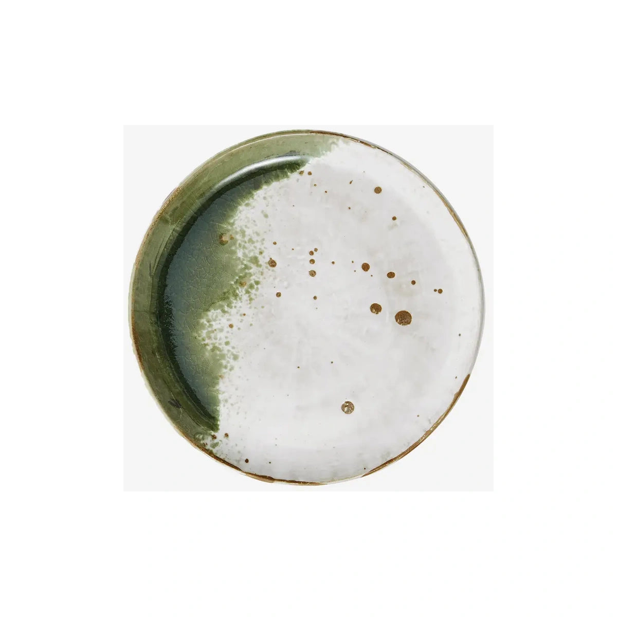 Assiette en grès – Vert, écru & naturel | Madam Stoltz