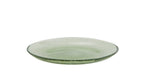Assiette diner en verre bullé vert Madam Stoltz