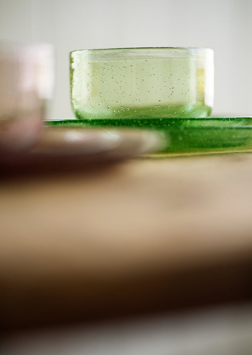 Bol en verre bullé vert Madam Stoltz