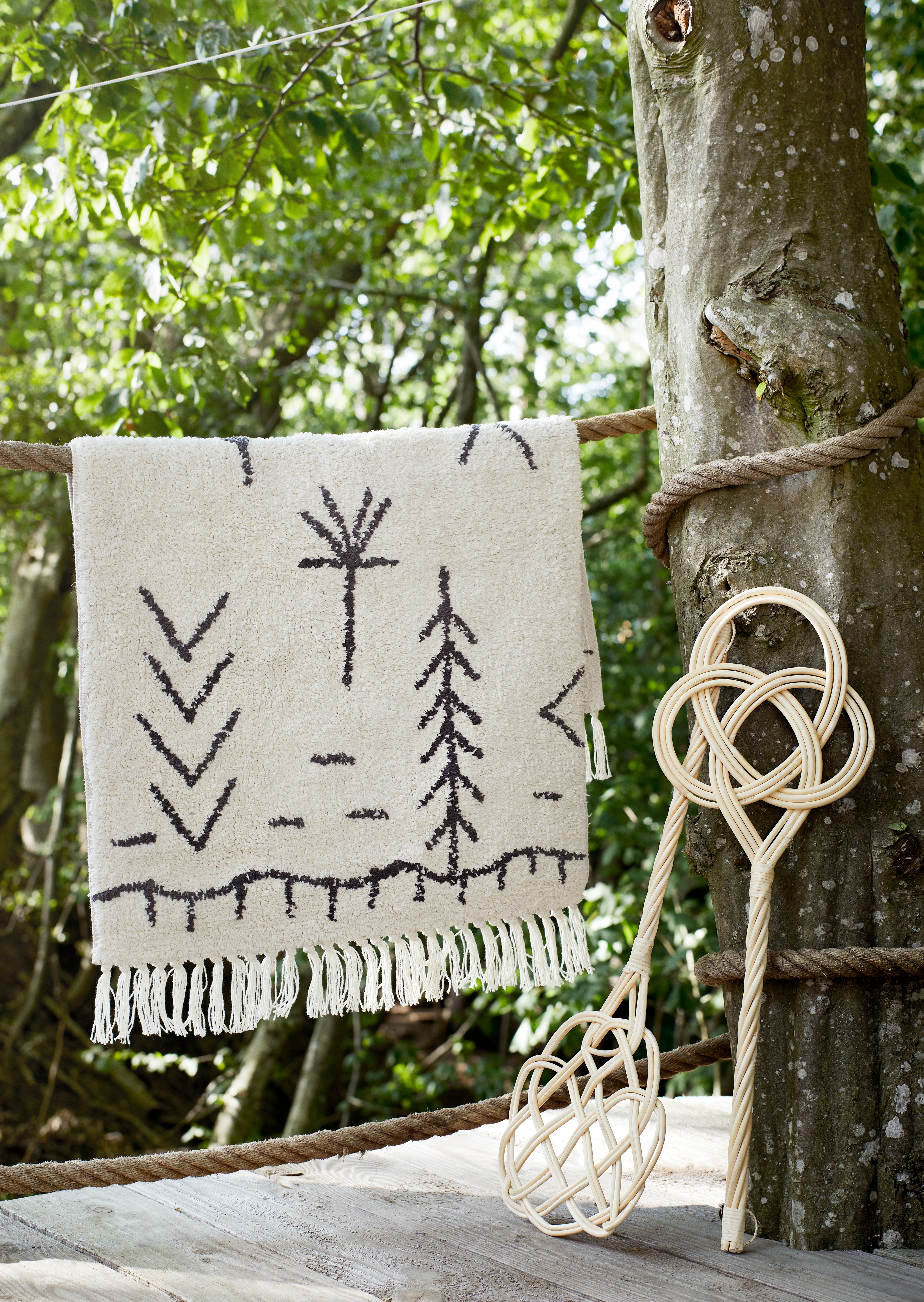 Batteur de tapis en rotin naturel Madam Stoltz