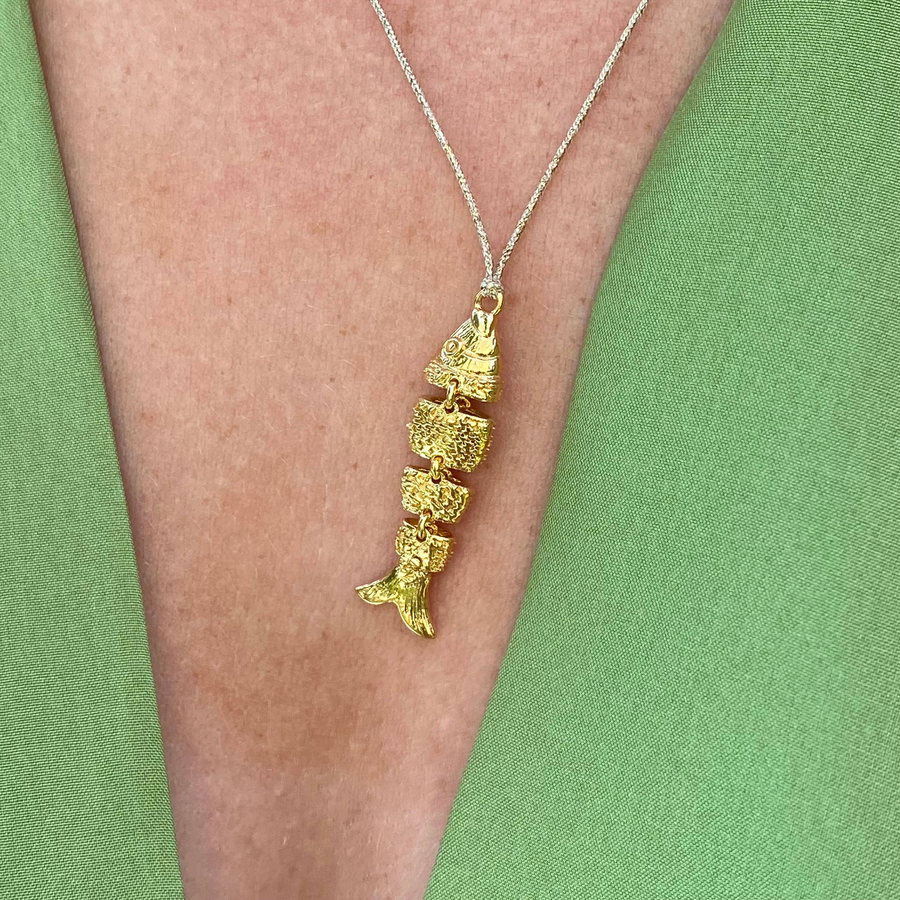 Collier grand poisson en mouvement- Bubble