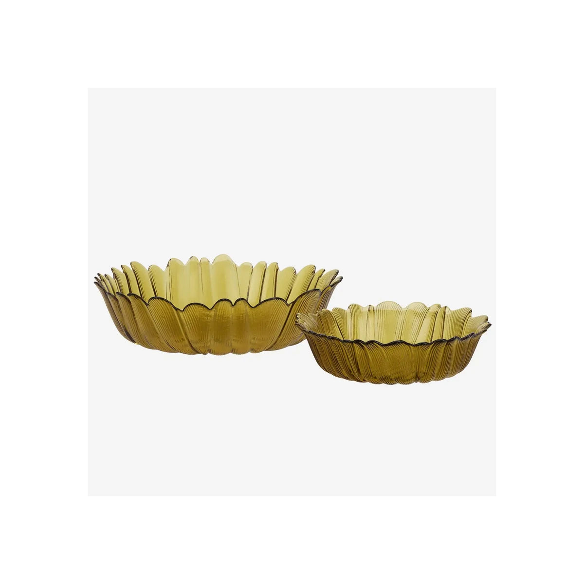 Saladiers en verre Tournesol – Lot de 2