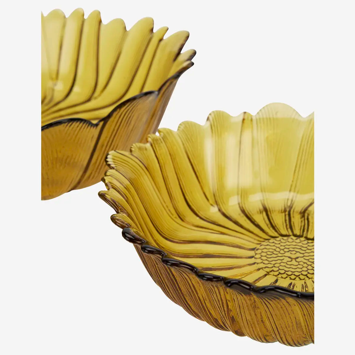Saladiers en verre Tournesol – Lot de 2
