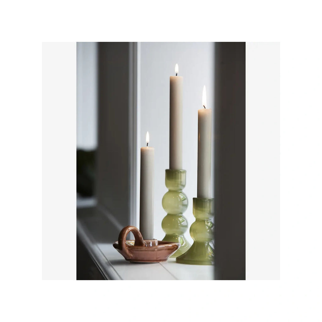 Bougeoir en verre – Olive | Madam Stoltz