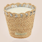 Bougie rechargeable en raphia crocheté Ambre Shaman – Fariboles