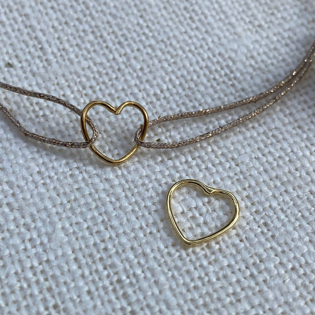 Bracelet coeur plaqué or - Pénélope