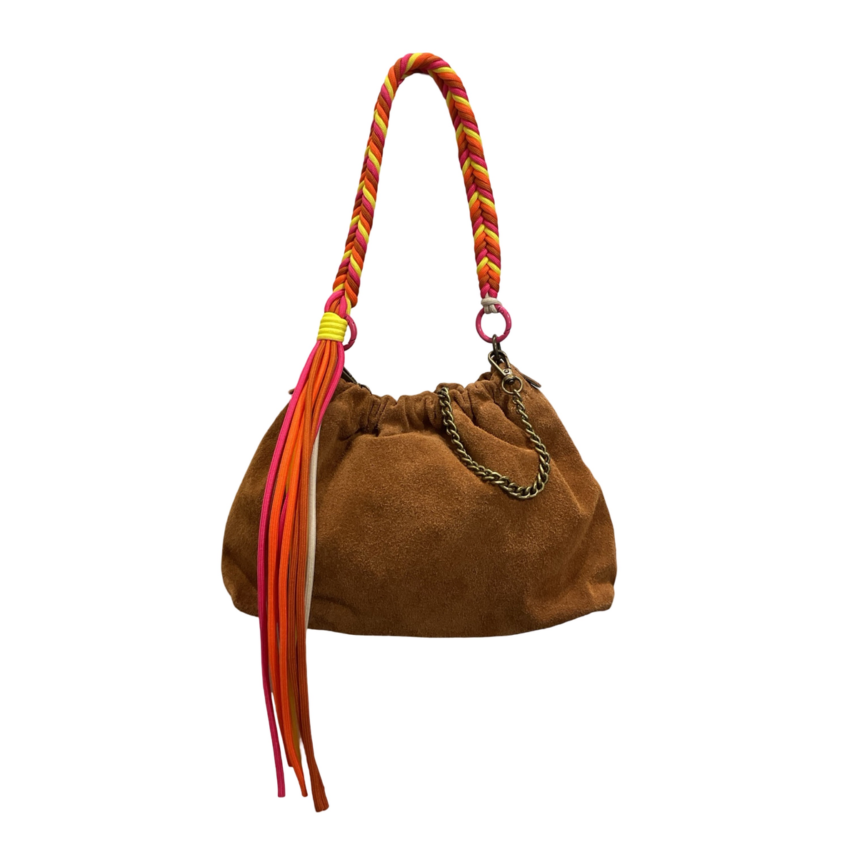 Sac Plissa M en cuir suède – Louisa Lee