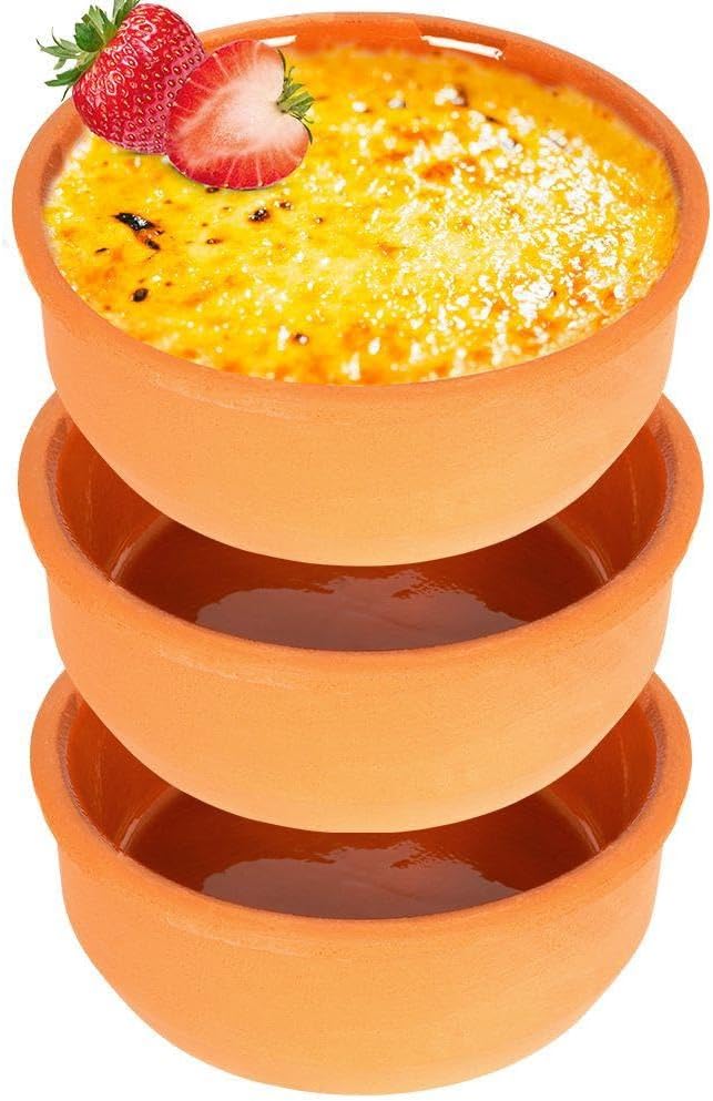 Lot de 3 plats à tapas en terre cuite – 12 cm