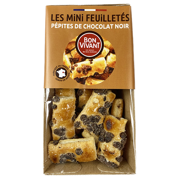 Mini Feuilletés Pépites de Chocolat Noir – 75 g