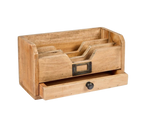 Organisateur de bureau en bois avec tiroir