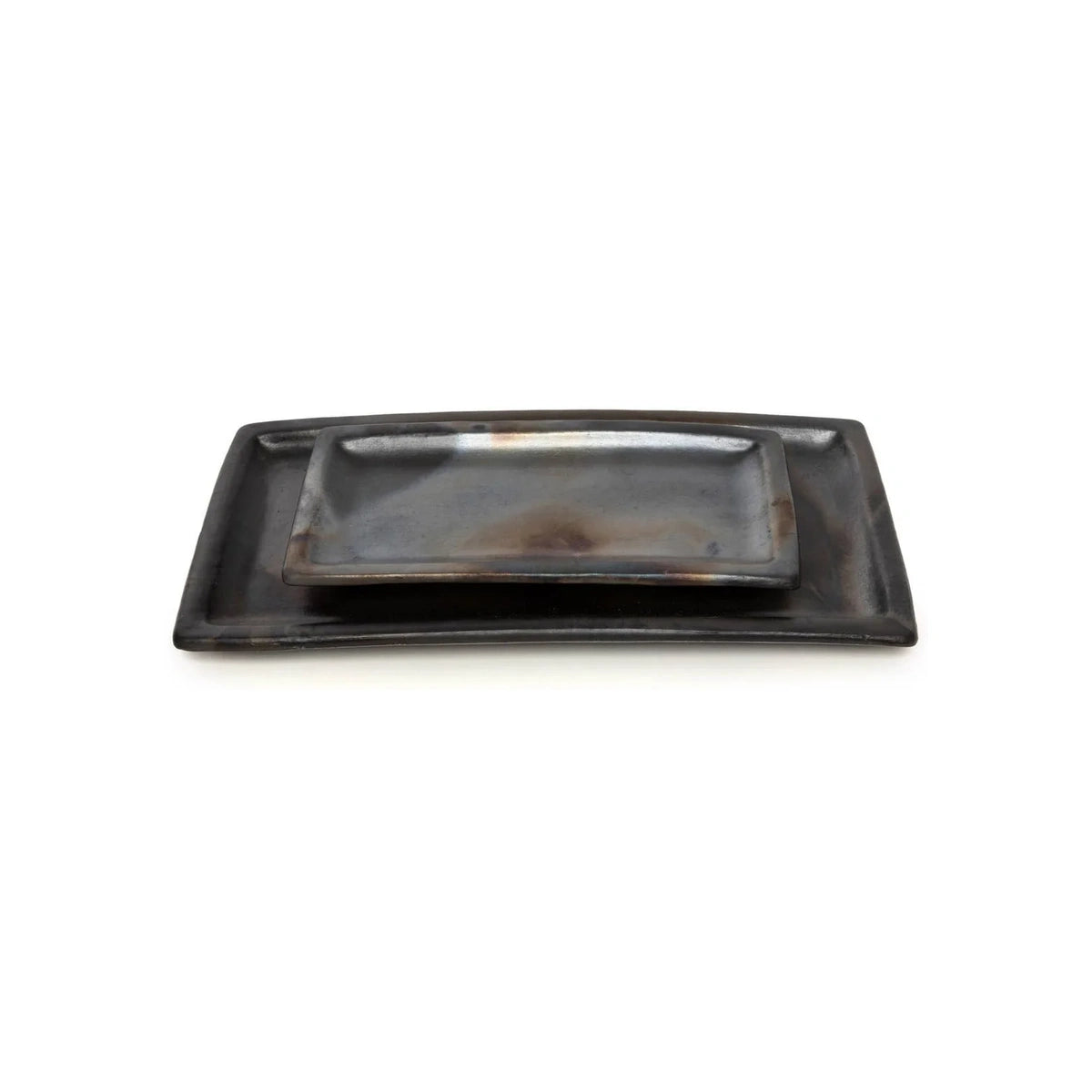 Plat rectangulaire Burned – Noir – L