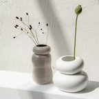 Vase en céramique blanc Pebbles UNC