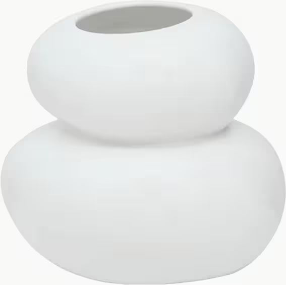 Vase en céramique blanc Pebbles UNC